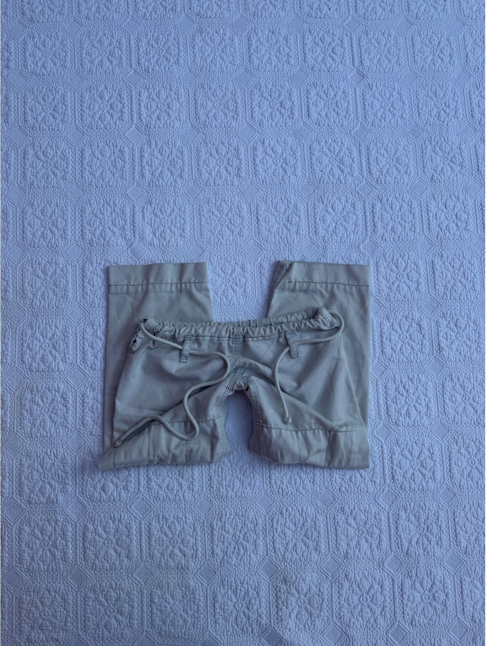 Y2K low rise  Drawstring Casual capri pants with Side Pockets adjustable
